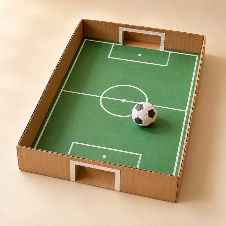 Futebol de caixa de papelão, exemplo ilustrativo